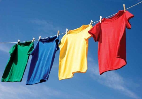 Use a clothesline to dry your clothes for free